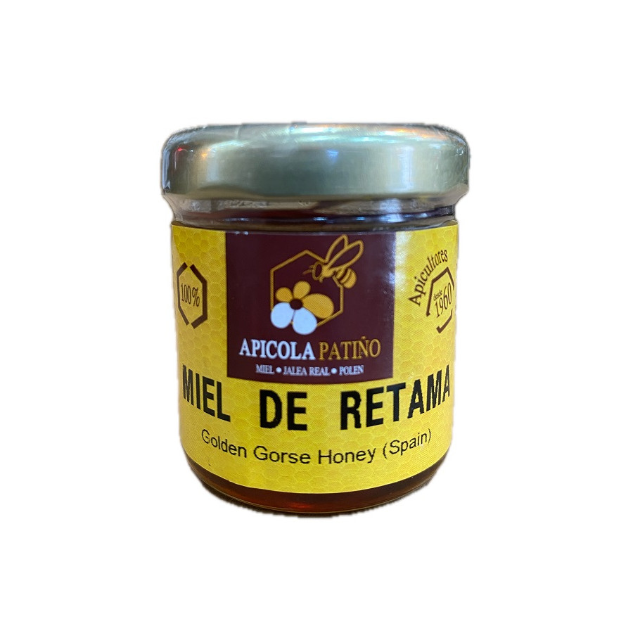 MIEL DE RETAMA APÍCOLA PATIÑO 60 G – TARRO ARTESANAL DE CONIL (CÁDIZ)