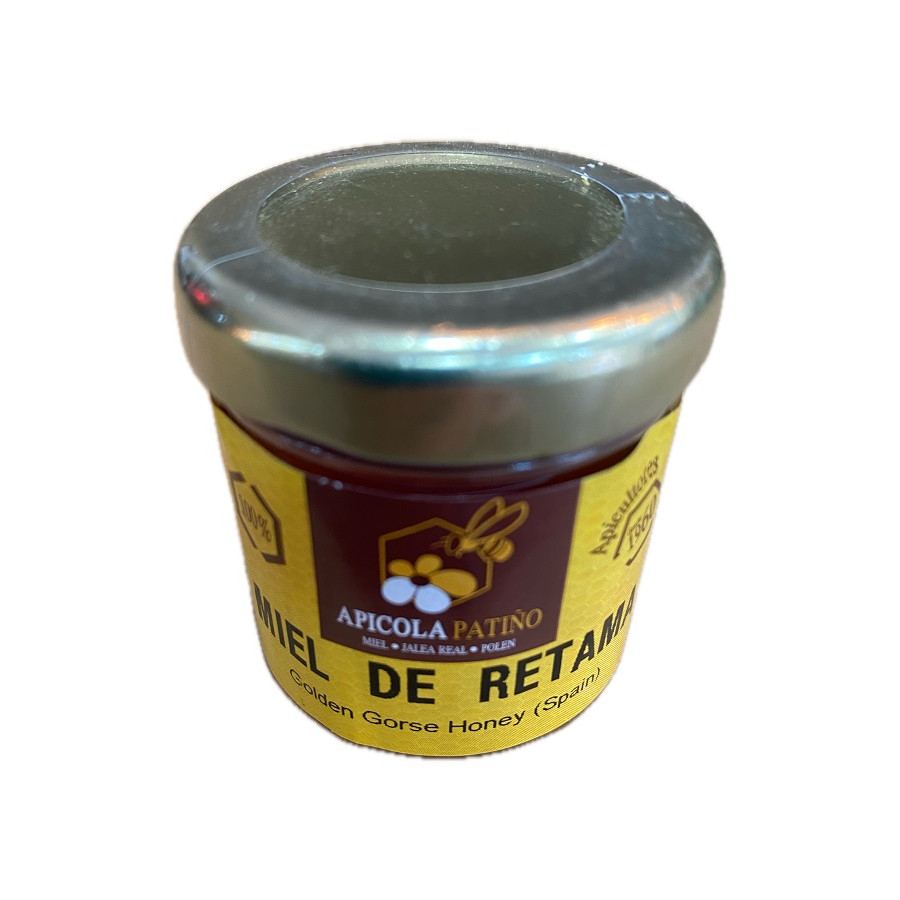 MIEL DE RETAMA APÍCOLA PATIÑO 60 G – TARRO ARTESANAL DE CONIL (CÁDIZ)