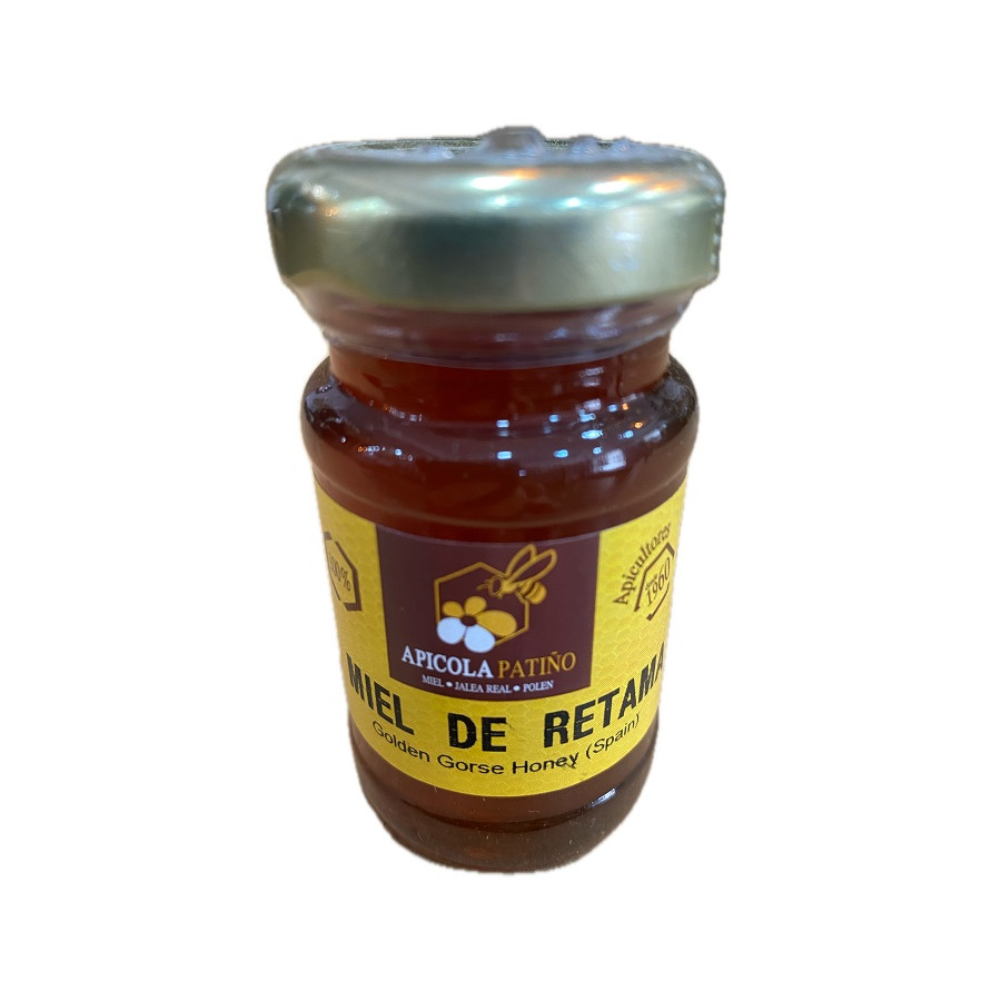 MIEL DE RETAMA APÍCOLA PATIÑO 80 G – TARRO ARTESANAL DE CONIL DE LA FR