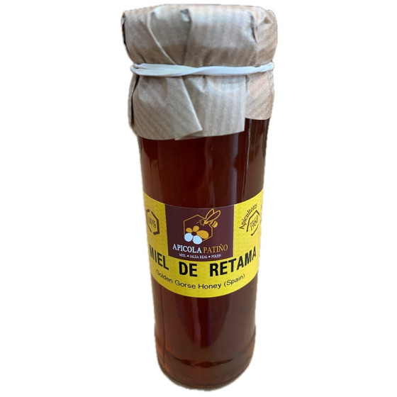 MIEL DE RETAMA APÍCOLA PATIÑO 150 G – TARRO ARTESANAL DE CONIL DE LA F