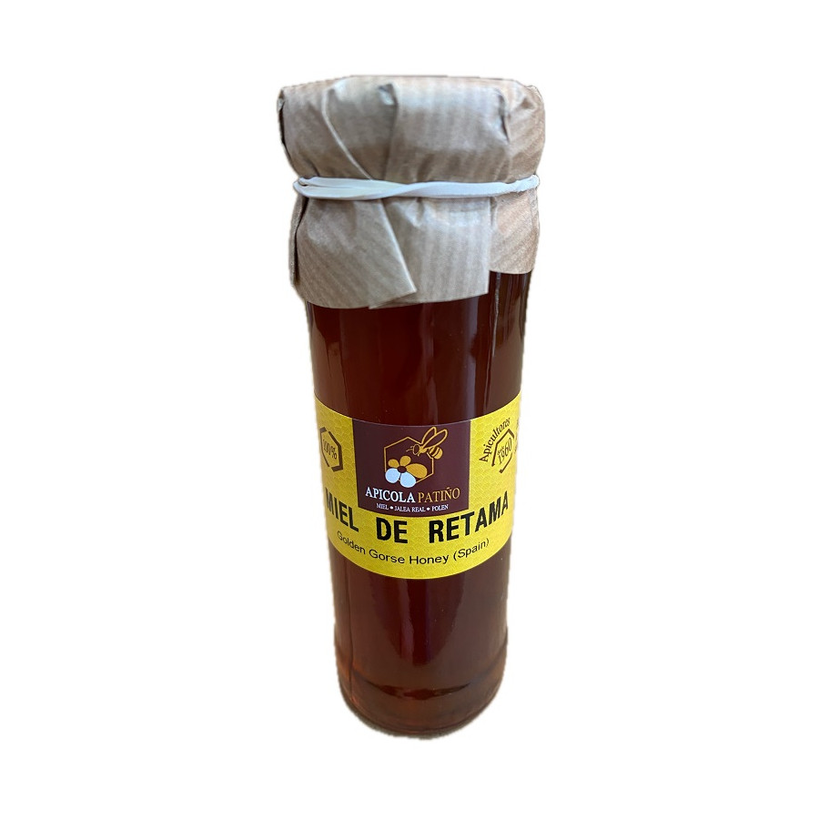 MIEL DE RETAMA APÍCOLA PATIÑO 150 G – TARRO ARTESANAL DE CONIL DE LA F