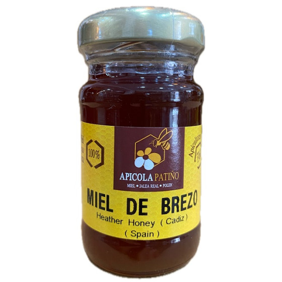 MIEL DE BREZO APÍCOLA PATIÑO 80 G – TARRO ARTESANAL DE CONIL (CÁDIZ)