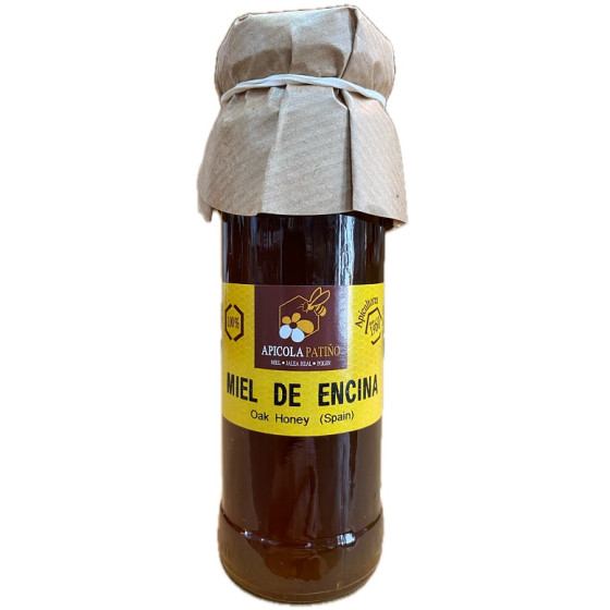 MIEL DE ENCINA APÍCOLA PATIÑO 150 G – TARRO ARTESANAL DE CONIL DE LA F
