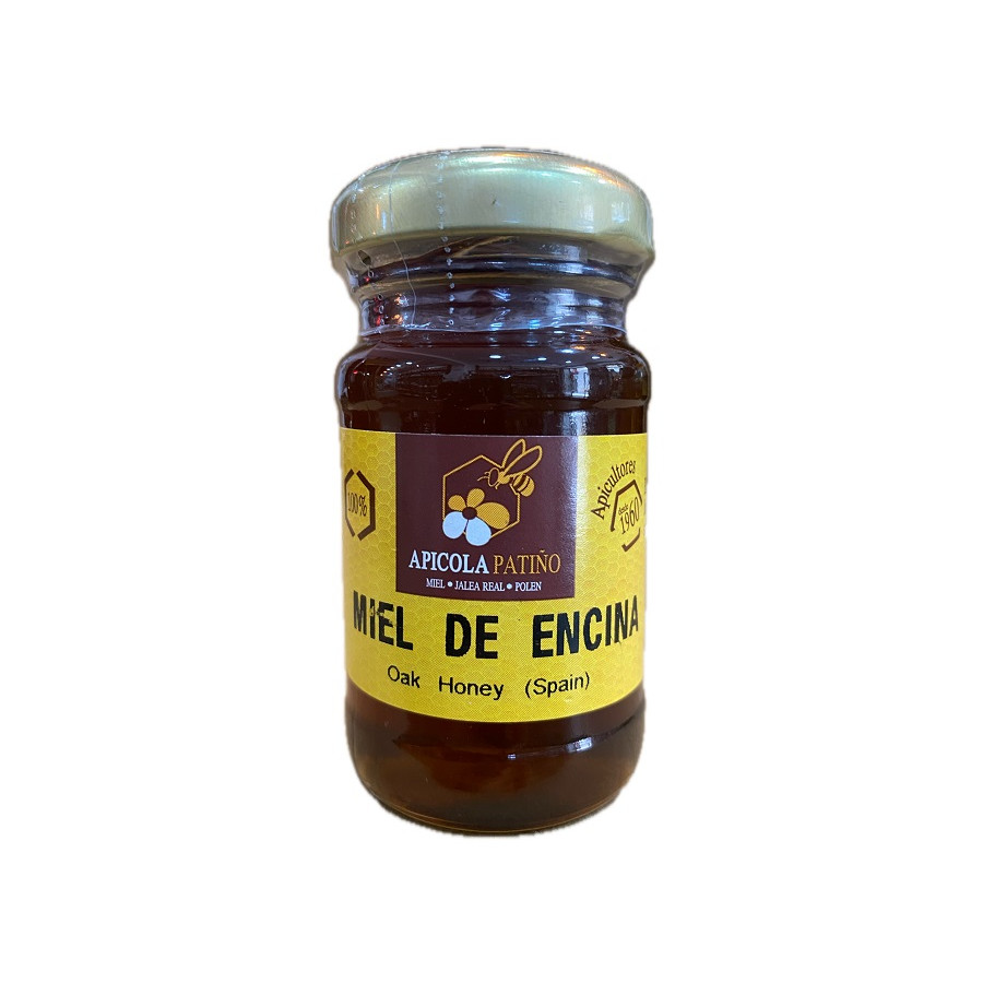MIEL DE ENCINA APÍCOLA PATIÑO 80 G – TARRO ARTESANAL DE CONIL DE LA FR