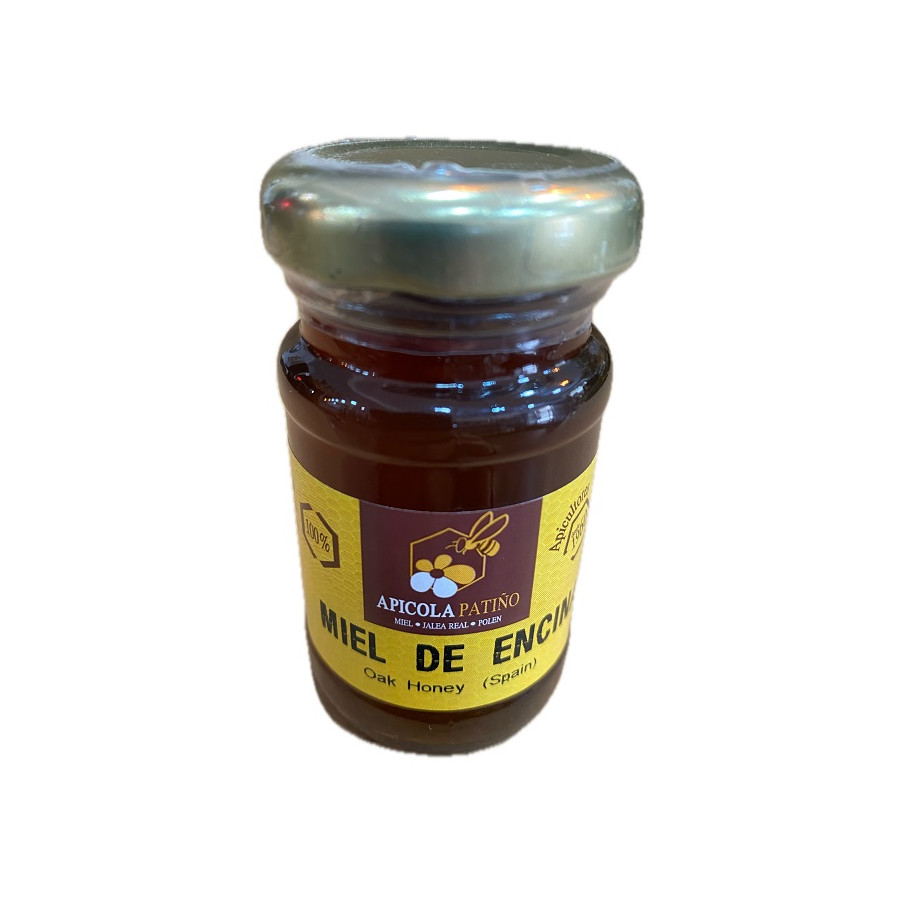 MIEL DE ENCINA APÍCOLA PATIÑO 80 G – TARRO ARTESANAL DE CONIL DE LA FR