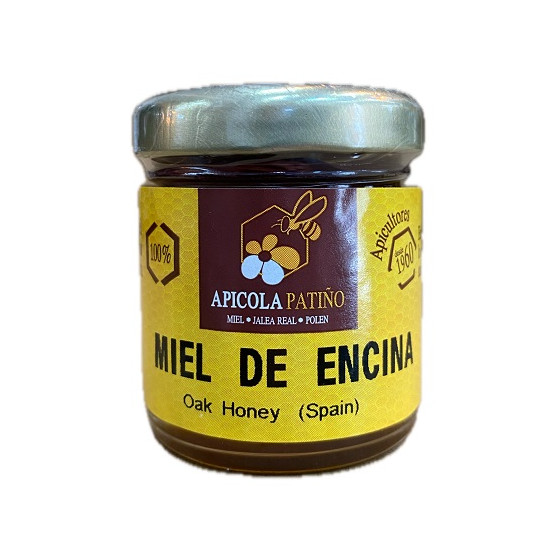 MIEL DE ENCINA APÍCOLA PATIÑO 60 G – TARRO ARTESANAL DE CONIL DE LA FR