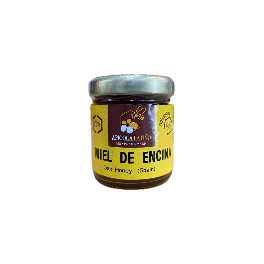 MIEL DE ENCINA APÍCOLA PATIÑO 60 G – TARRO ARTESANAL DE CONIL DE LA FR