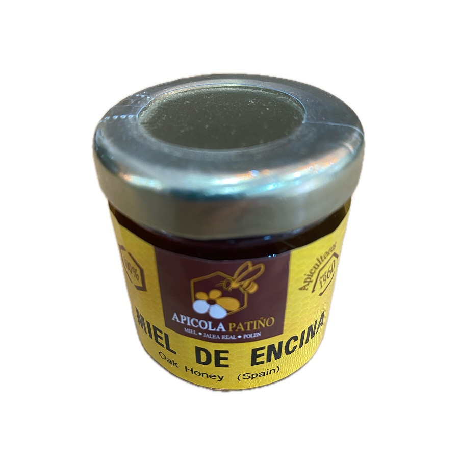 MIEL DE ENCINA APÍCOLA PATIÑO 60 G – TARRO ARTESANAL DE CONIL DE LA FR