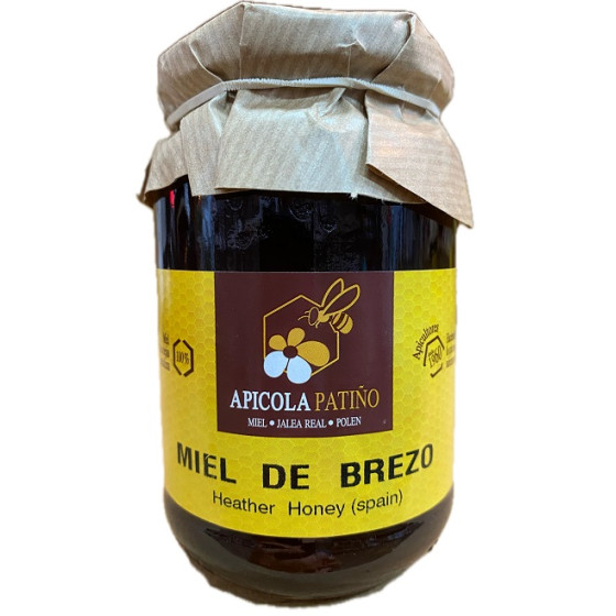 MIEL DE BREZO APÍCOLA PATIÑO 500 G – TARRO ARTESANAL GRAN FORMATO DE C
