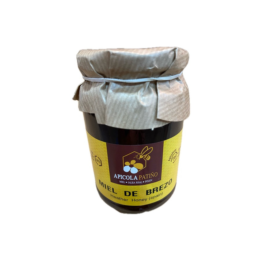 MIEL DE BREZO APÍCOLA PATIÑO 500 G – TARRO ARTESANAL GRAN FORMATO DE C