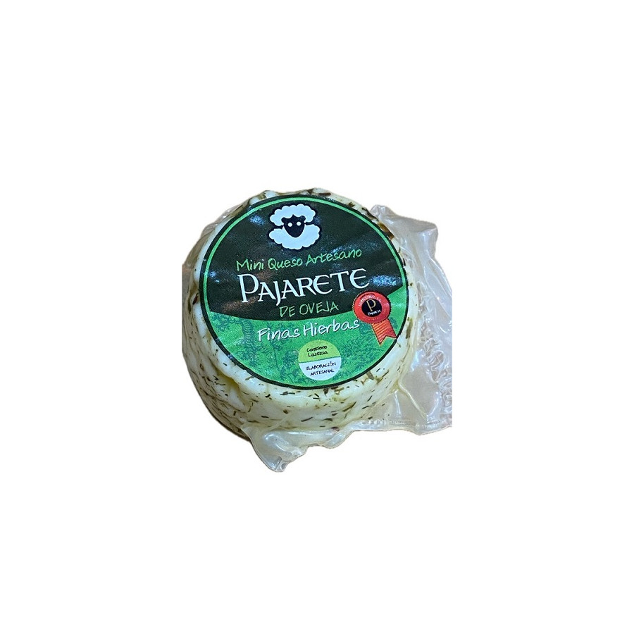 MINI QUESO OVEJA A LAS FINAS HIERBAS  90 gr Aprox. QUESOS PAJARETE VIL
