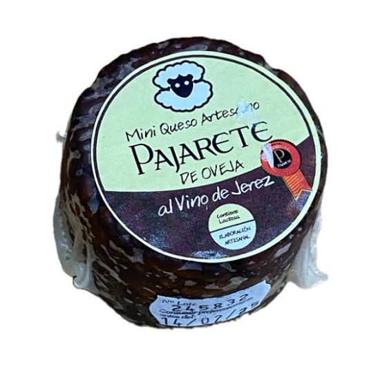 MINI QUESO DE OVEJA AL VINO DE JEREZ 95 gr Aprox. QUESOS PAJARETE VILL