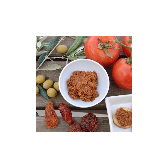 TOMATE SECO Y ACEITUNAS TAPENADE ECOLÓGICO 120 GR 
