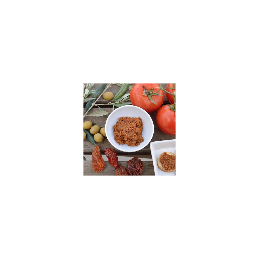 TOMATE SECO Y ACEITUNAS TAPENADE ECOLÓGICO 120 GR 