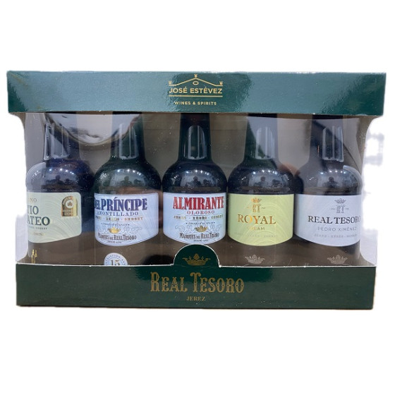 CATA VINO DE JEREZ BOTELLAS 100 ml. REAL TESORO BODEGAS JOSÉ ESTÉVEZ