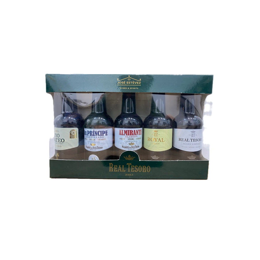 CATA VINO DE JEREZ BOTELLAS 100 ml. REAL TESORO BODEGAS JOSÉ ESTÉVEZ