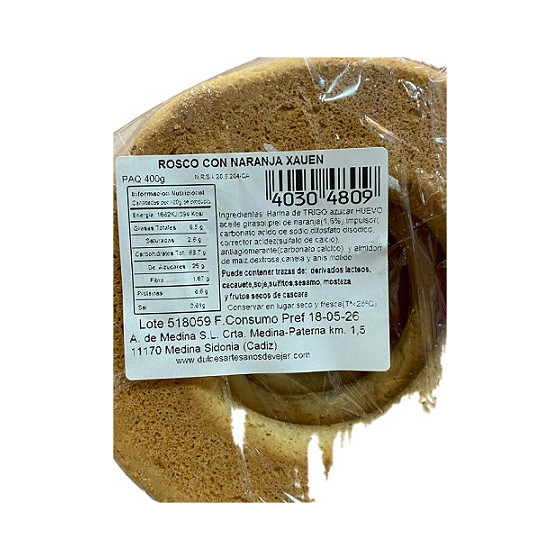 ROCOS DE NARANJA 400G XAUEN – DULCE ARTESANAL DE MEDINA SIDONIA CÁDIZ