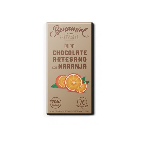 CHOCOLATE ARTESANO CON NARANJA 115g. BENAMIEL SIERRA DE GRAZALEMA