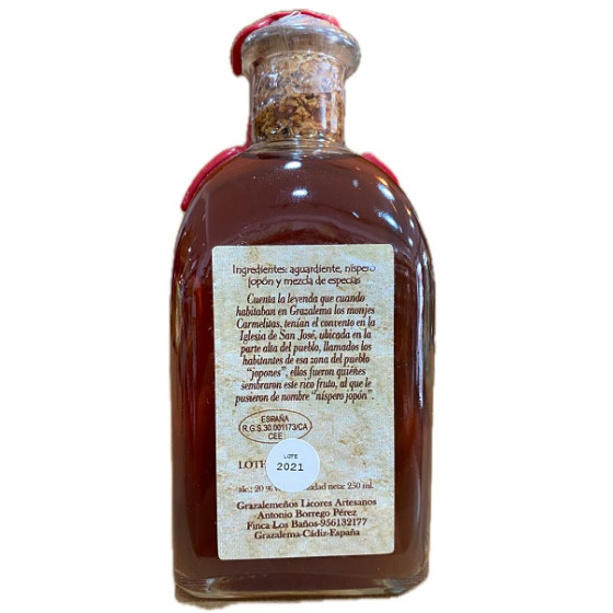 LICOR ARTESANO DE NÍSPERO JOPÓN 250ML – DESTILADO TRADICIONAL DE GRAZA