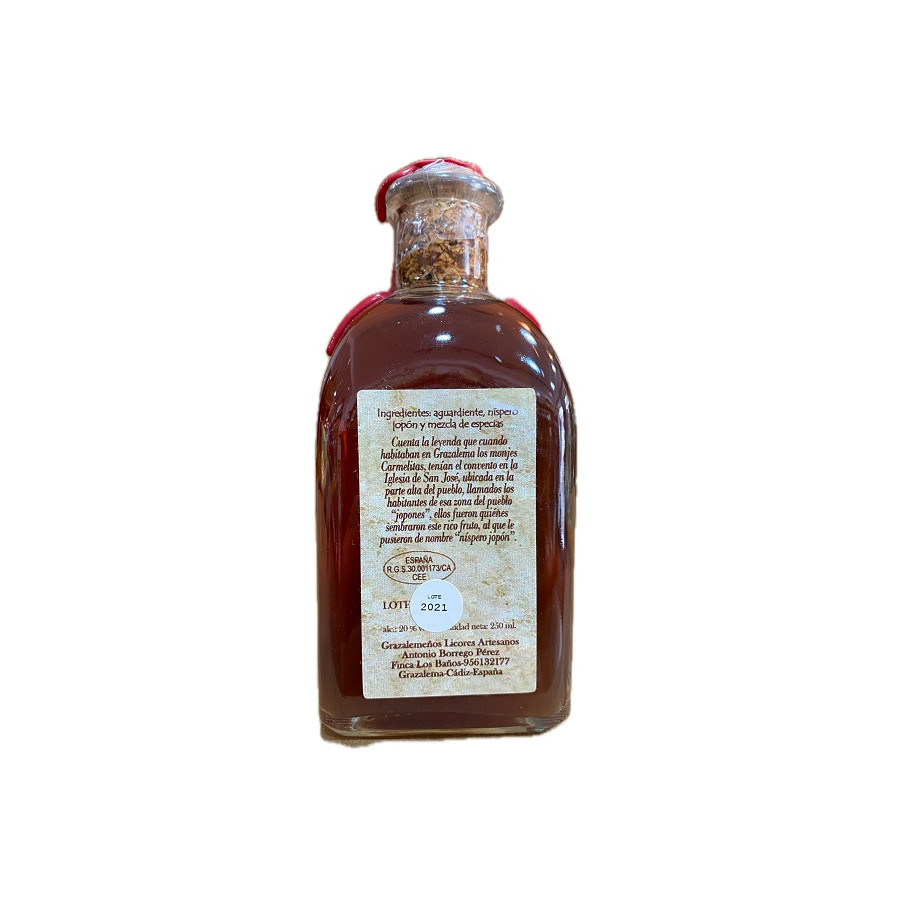 LICOR ARTESANO DE NÍSPERO JOPÓN 250ML – DESTILADO TRADICIONAL DE GRAZA