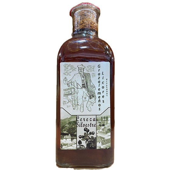 LICOR DE CEREZAS SILVESTRE FRASCA 500 ml. GRAZALEMEÑOS LICORES ARTESAN
