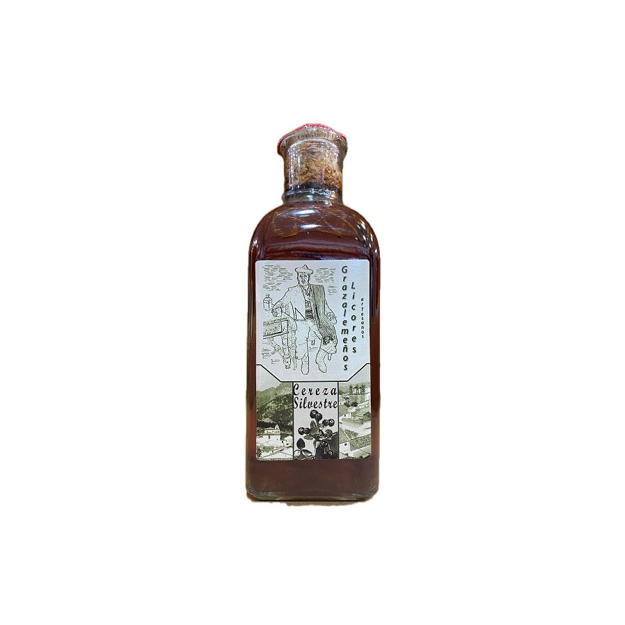 LICOR DE CEREZAS SILVESTRE FRASCA 500 ml. GRAZALEMEÑOS LICORES ARTESAN