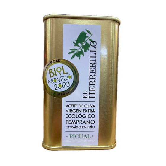 LATA 250 ml AOVE PICUAL ECO OLIVAR EL HERRERILLO MEDINA SIDONIA CÁDIZ 