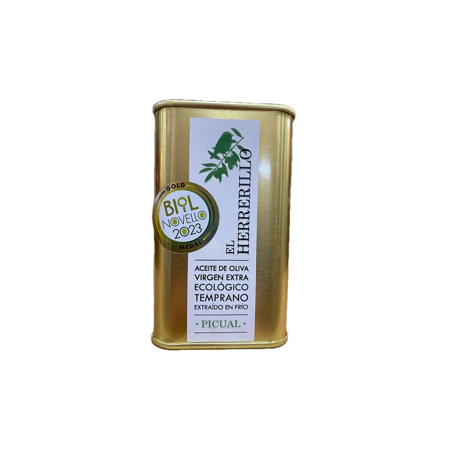 LATA 250 ml AOVE PICUAL ECO OLIVAR EL HERRERILLO MEDINA SIDONIA CÁDIZ 