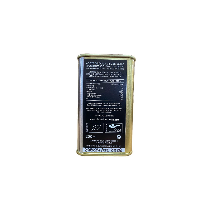 LATA 250 ml AOVE PICUAL ECO OLIVAR EL HERRERILLO MEDINA SIDONIA CÁDIZ 