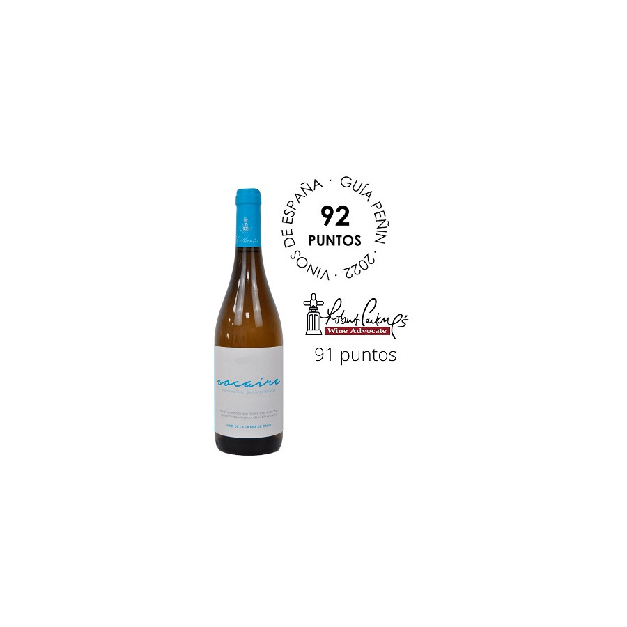 SOCAIRE VINO BLANCO SECO 75 cl. DE LA TIERRA DE CÁDIZ. PALOMINO FINO
