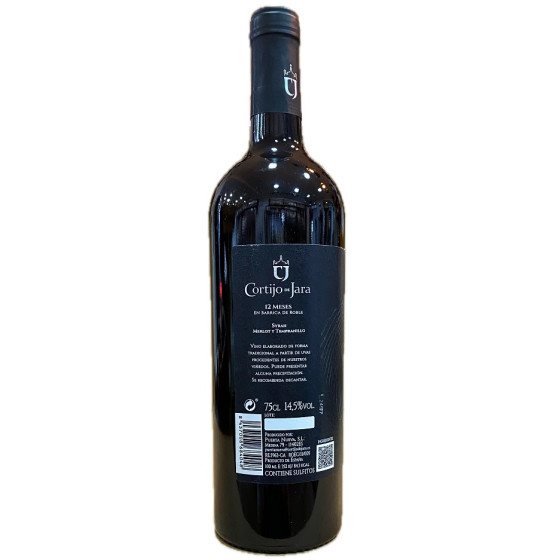 VINO TINTO CORTIJO DE JARA CRIANZA 12 MESES EN BARRICA DE ROBLE 75 CL