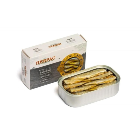 SARDINILLAS EN ACEITE DE OLIVA LATA 115g. HERPAC BARBATE