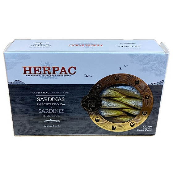 SARDINILLAS EN ACEITE DE OLIVA LATA 115g. HERPAC BARBATE