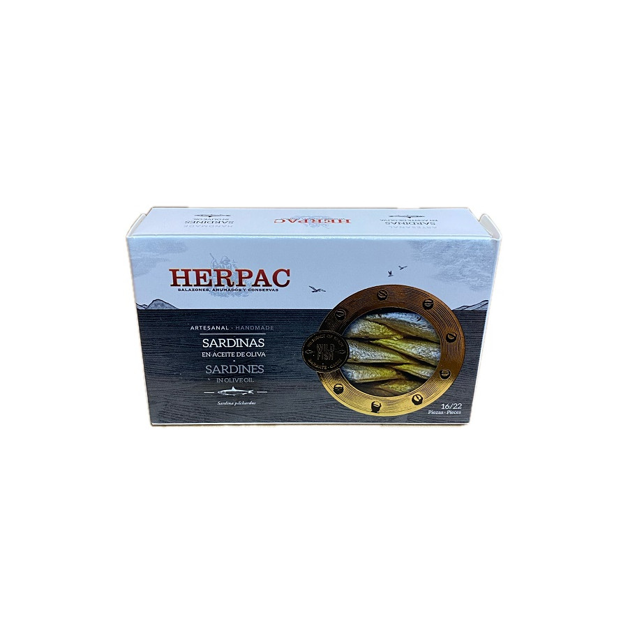 SARDINILLAS EN ACEITE DE OLIVA LATA 115g. HERPAC BARBATE