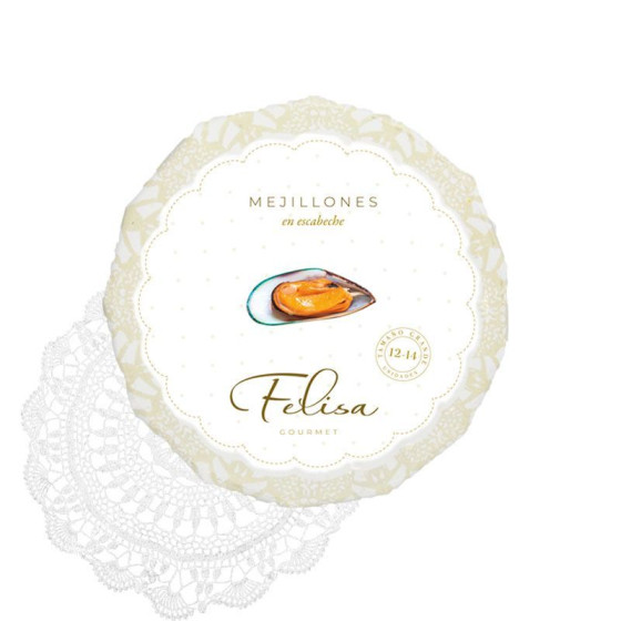 MEJILLONES EN ESCABECHE LATA 266gr 12/14 UNID. FELISA GOURMET BARBATE
