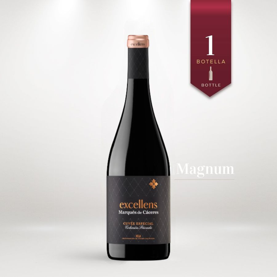 EXCELLENS VINO TINTO MARQUÉS DE CÁCERES 75 cl. TEMPRANILLO