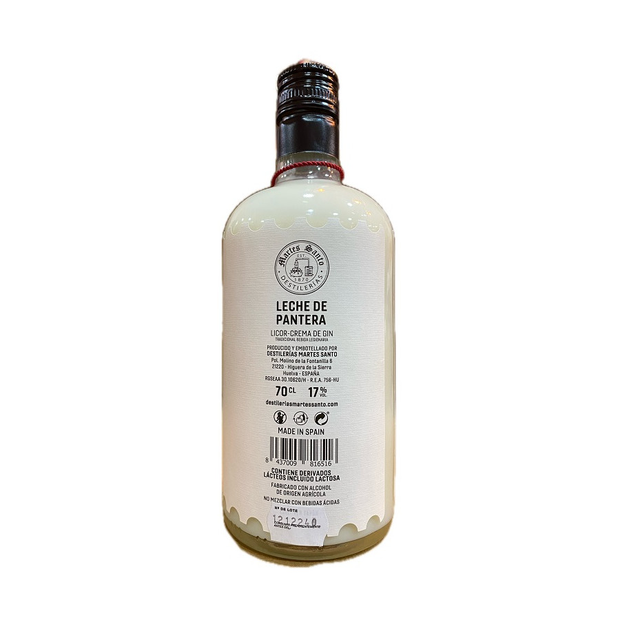 LECHE DE PANTERA LICOR CREMA DE GIN MARTES SANTO 70 CL – AIRES DE CÁDI