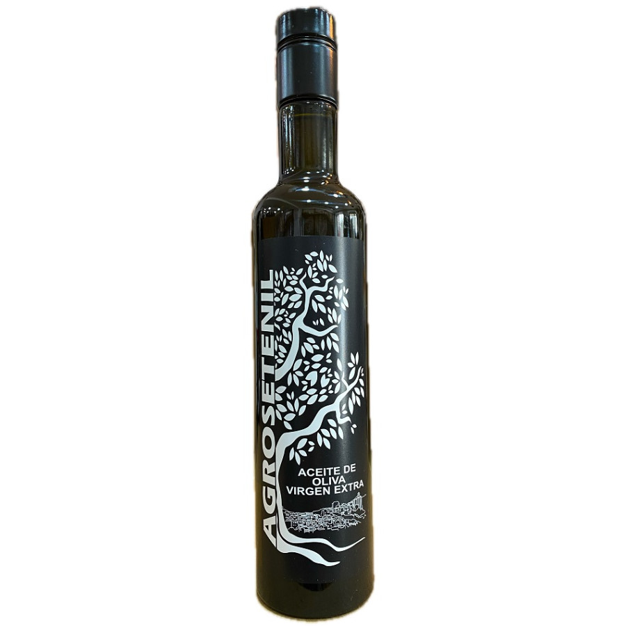 ACEITE DE OLIVA VIRGEN EXTRA 500 ML BOTELLA CRISTAL OSCURA AGROSETENIL