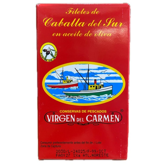 FILETES DE CABALLA EN ACEITE DE OLIVA VIRGEN DEL CARMEN 120 G – CONSER