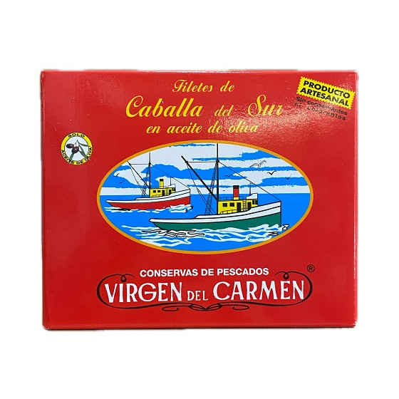 FILETES DE CABALLA EN ACEITE DE OLIVA VIRGEN DEL CARMEN 237 G – CONSER