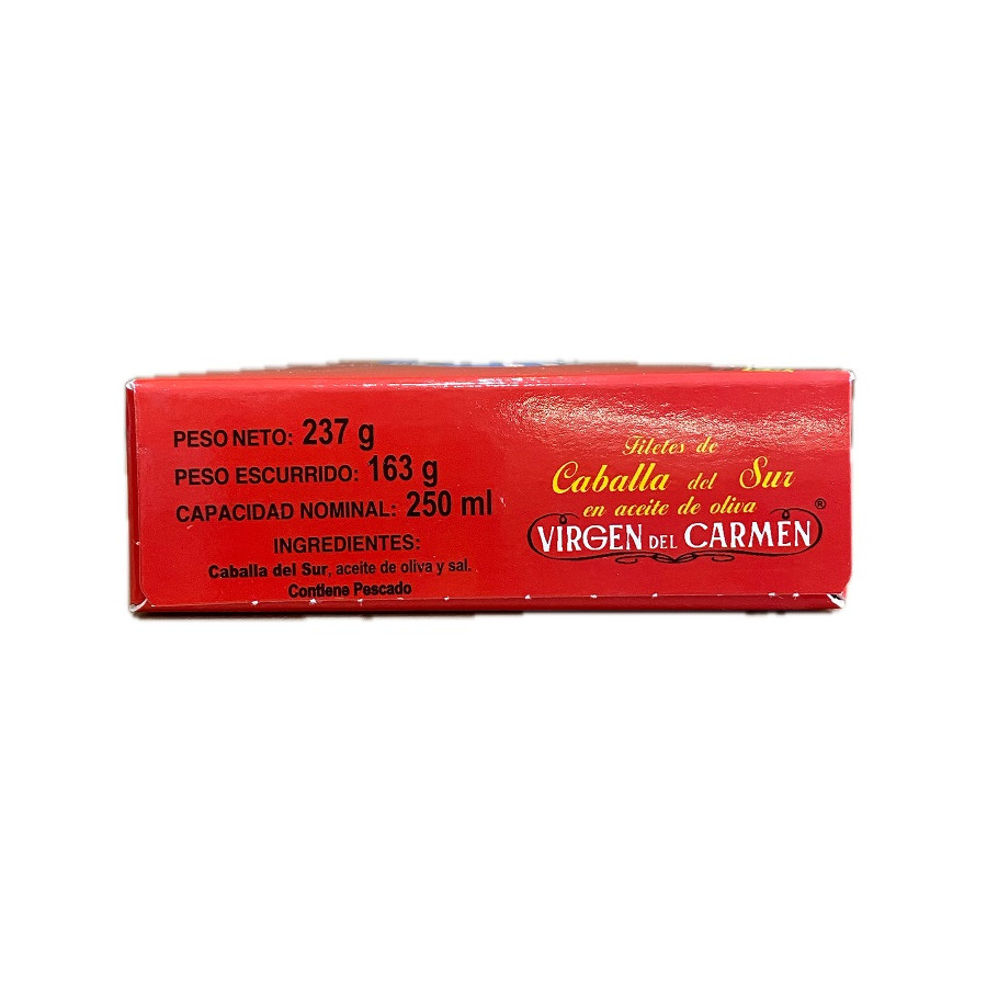 FILETES DE CABALLA EN ACEITE DE OLIVA VIRGEN DEL CARMEN 237 G – CONSER