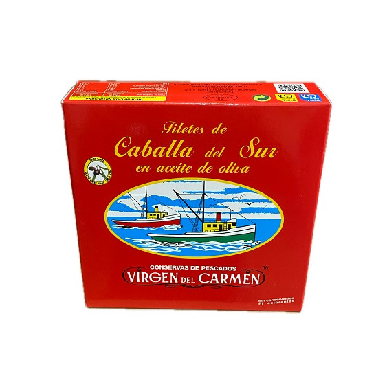 FILETES DE CABALLA EN ACEITE DE OLIVA VIRGEN DEL CARMEN 525 G – CONSER