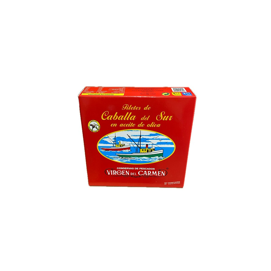 FILETES DE CABALLA EN ACEITE DE OLIVA VIRGEN DEL CARMEN 525 G – CONSER