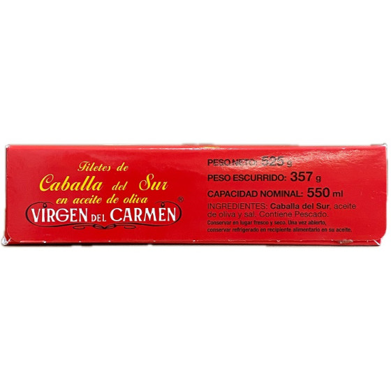 FILETES DE CABALLA EN ACEITE DE OLIVA VIRGEN DEL CARMEN 525 G – CONSER