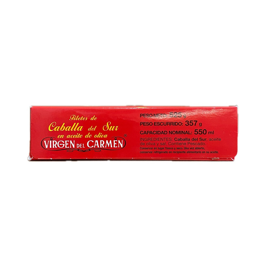 FILETES DE CABALLA EN ACEITE DE OLIVA VIRGEN DEL CARMEN 525 G – CONSER