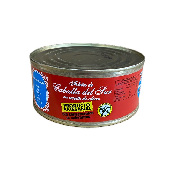 FILETES DE CABALLA EN ACEITE DE OLIVA VIRGEN DEL CARMEN 975 G – CONSER