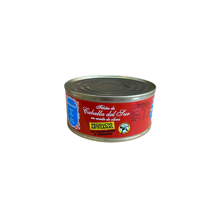 FILETES DE CABALLA EN ACEITE DE OLIVA VIRGEN DEL CARMEN 975 G – CONSER