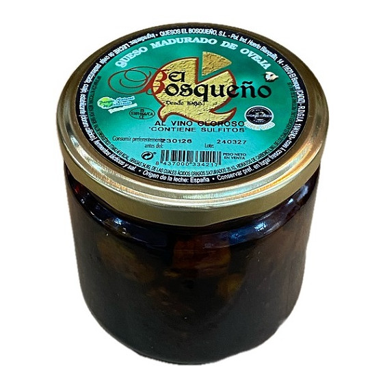 TAQUITOS DE QUESO DE OVEJA EN VINO OLOROSO 250G EL BOSQUEÑO EL BOSQUE 