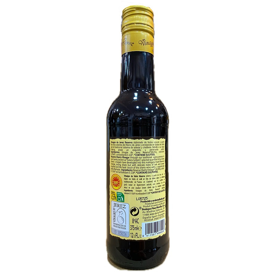 VINAGRE DE JEREZ RESERVA PÁEZ MORILLA 375ML DENOMINACIÓN DE ORIGEN PRO