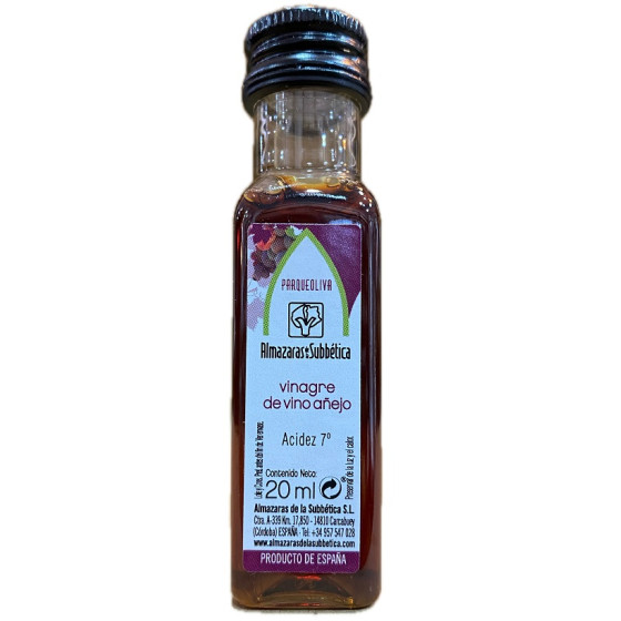 VINAGRE DE VINO AÑEJO 20ML ALMAZARAS DE LA SUBBÉTICA BOTELLITA MONODOS